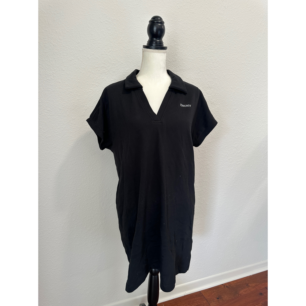 DKNY Black Collared Dress